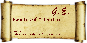 Gyuricskó Evelin névjegykártya